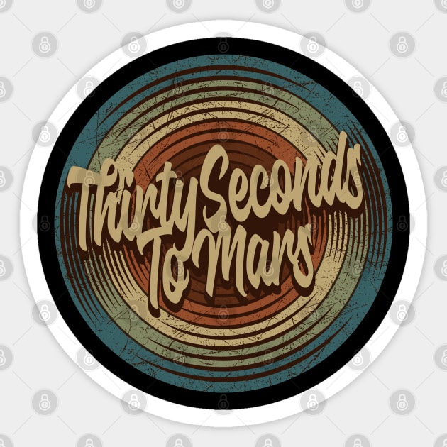 Thirty Seconds To Mars Vintage Vinyl Sticker by musiconspiracy